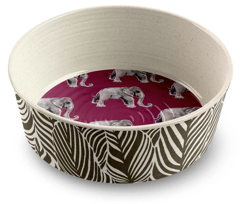 Safari Pet Bowl - Safari Pet Bowl, Pur/Elephant, Md, 4 Cup  