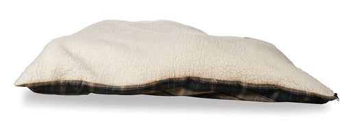 Flannel Sherpa Bed, Green Plaid -   