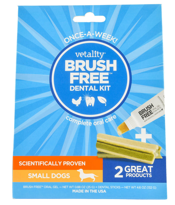 Vetality Brush Free Dental Kit for Dogs - Medium/Large  