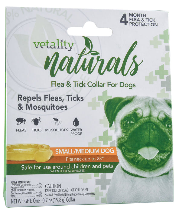 Vetality Naturals Flea & Tick Collar for Dogs - Small/Medium  