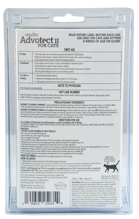 Vetality Advotect II for Cats, 6 pack - Cat over 9lbs  