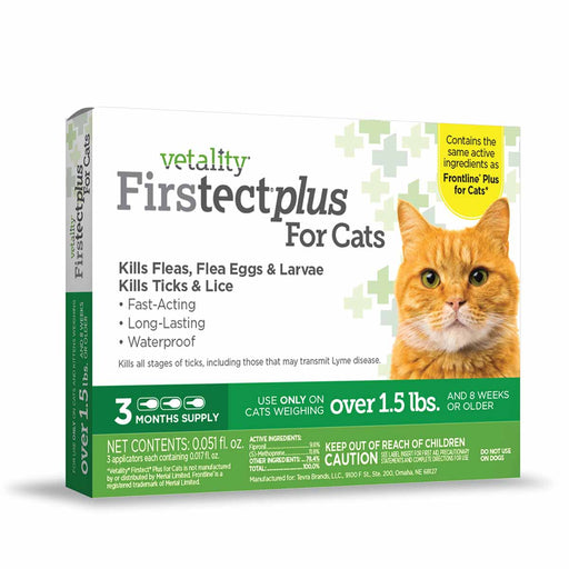 Vetality Firstect Plus for Cats, 3-pack -   