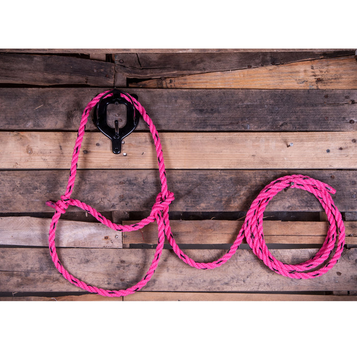  Troyer's Poly Cow Halter - Pink/Black Tracer  