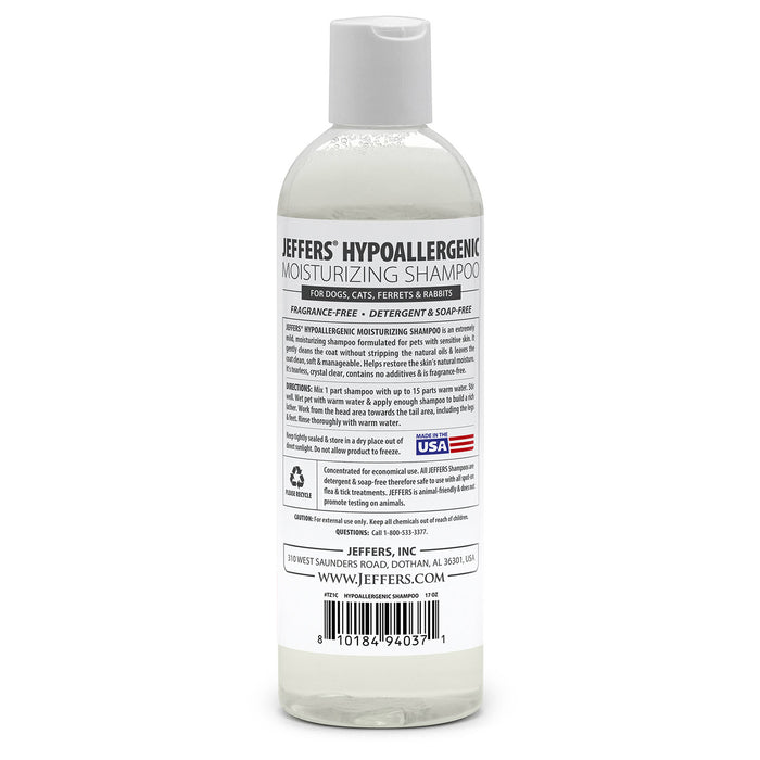 Jeffers Hypoallergenic Moisturizing Pet Shampoo for Sensitive Skin