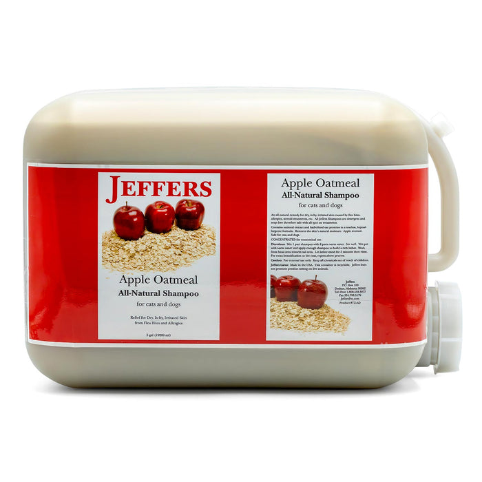 Jeffers Pet Apple Oatmeal All-Natural Hypoallergenic Dry Skin Shampoo for Dogs and Cats