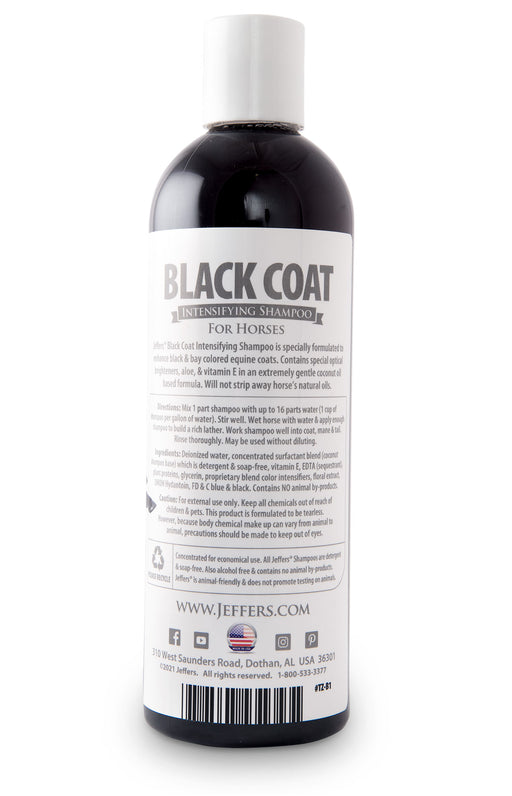 Jeffers Black Coat Shampoo for Horses - Black Coat Shampoo, 16 oz  