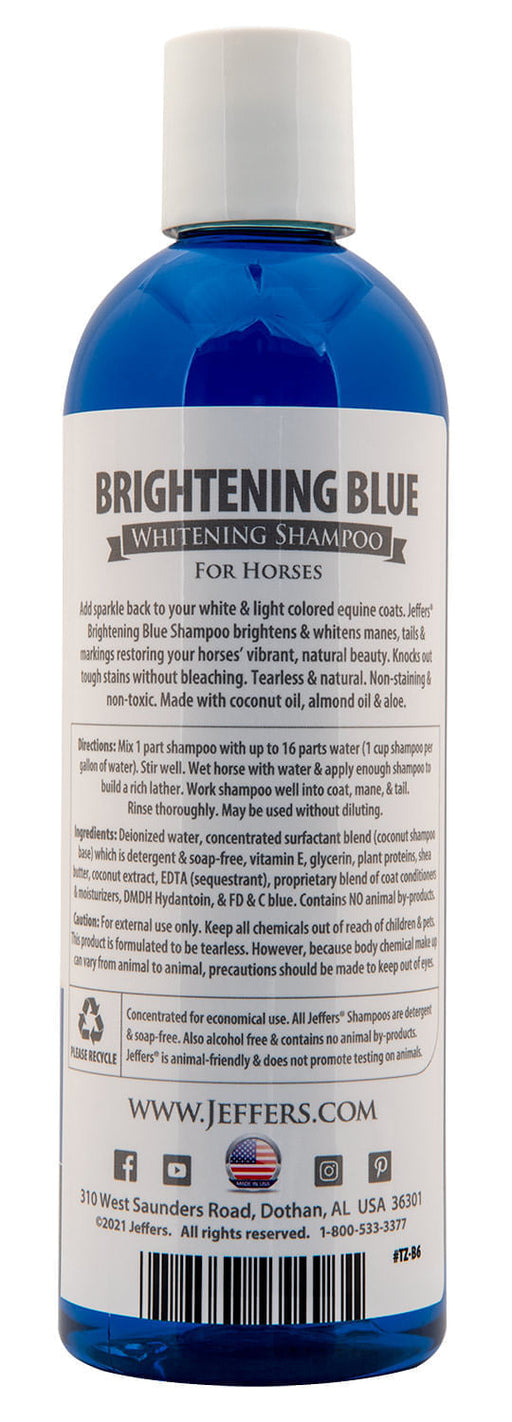 Brightening Blue Shampoo for Horses - Brightening Blue Shampoo, 16 oz  