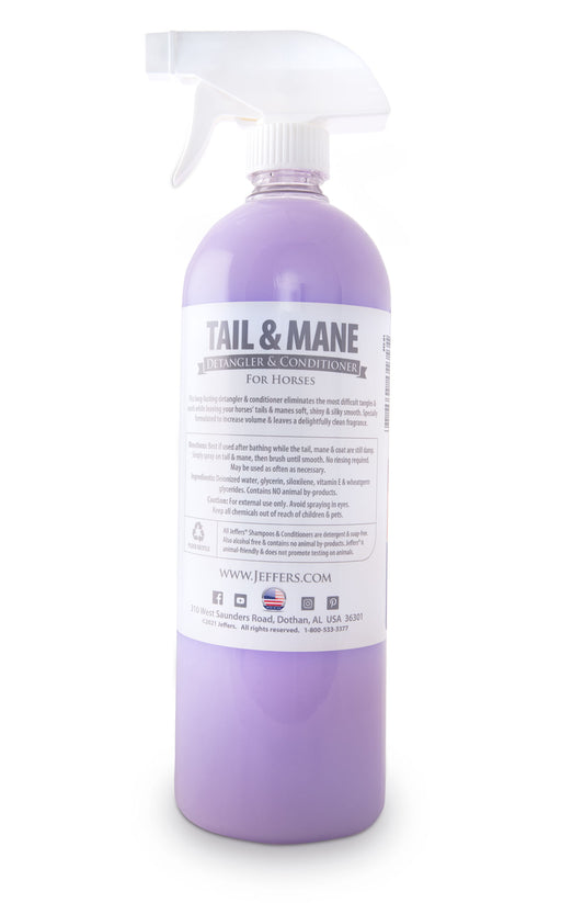 Tail & Mane Detangler & Conditioner - Jeffers Tail & Mane Detangler, 32 oz  