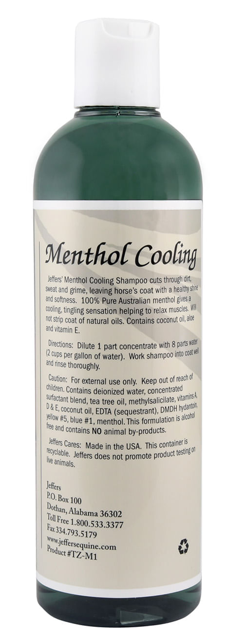 Menthol Cooling Shampoo for Horses - Jeffers Menthol Cooling Shampoo, 16 oz  