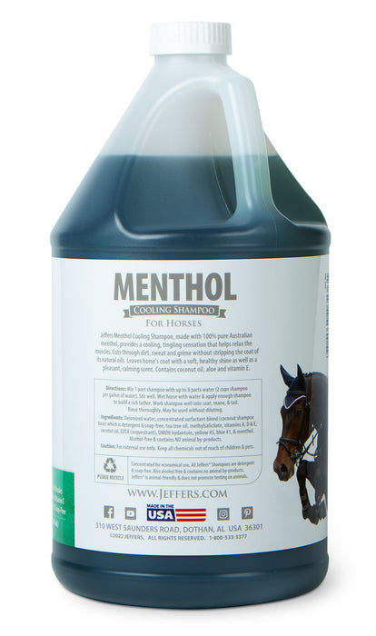 Menthol Cooling Shampoo for Horses - Jeffers Menthol Cooling Shampoo, gallon  