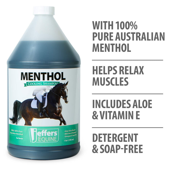 Menthol Cooling Shampoo for Horses - Jeffers Menthol Cooling Shampoo, gallon  