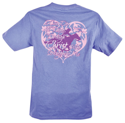 I Can Do All Things Through Christ... T-Shirt, Violet - Small  