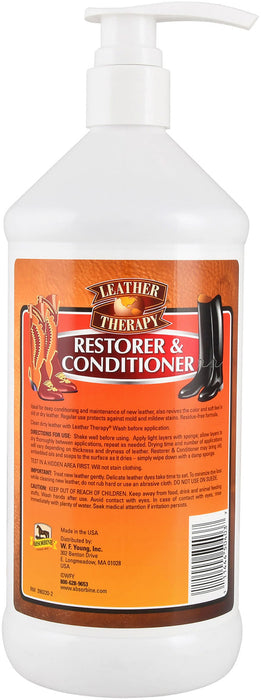 Leather Therapy Restorer & Conditioner - Leather Therapy Restorer & Conditioner, 32 oz (with pump)  