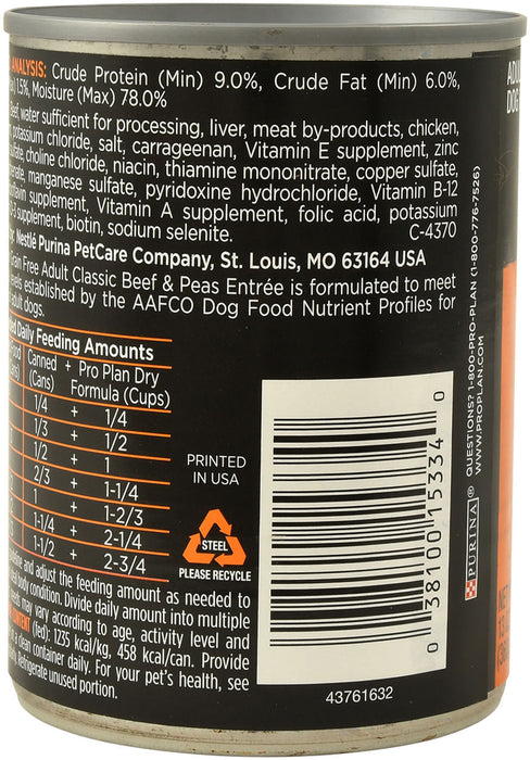 Pro Plan Savor Grain Free Canned Dog Food, Beef and Peas, 13 oz - Turkey/Swt Potato  