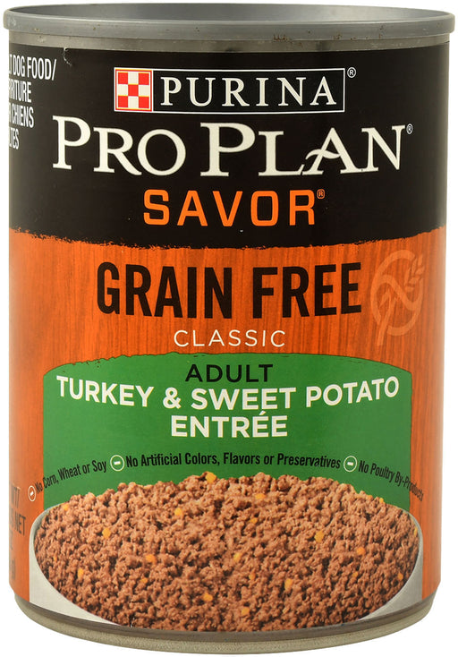 Pro Plan Savor Grain Free Canned Dog Food, Beef and Peas, 13 oz - Beef/Pea  