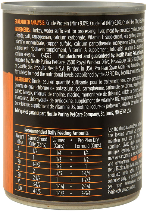 Pro Plan Savor Grain Free Canned Dog Food, Beef and Peas, 13 oz - Beef/Pea  