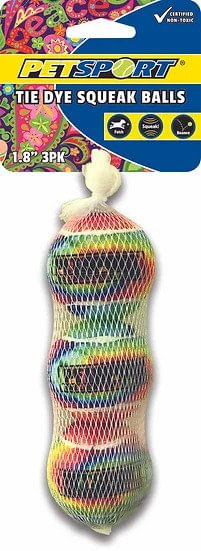 Tie-Dye Squeak Ball - Tie-Dye Squeak Ball, 1.8", 3 pk  