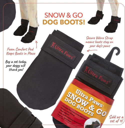 Ultra Paws Durable Dog Boots (set of 4) - Medium Ultra Paws Durable Dog Boots  