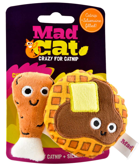 Chicken/Waffles Mad Cat Catnip Toys, 2-pk -   