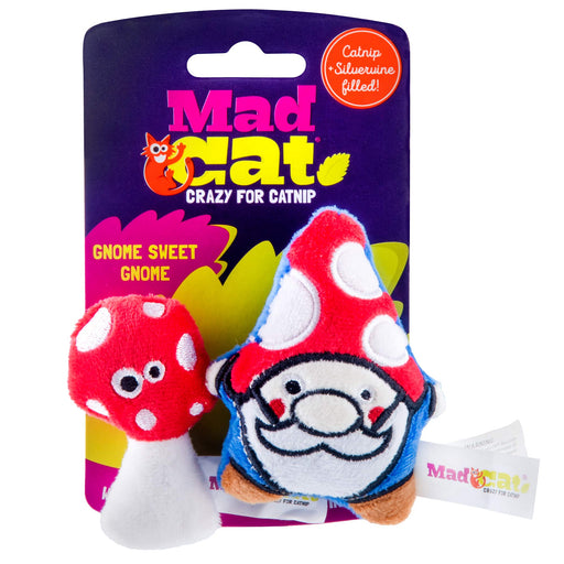 Gnome/Mushroom Mad Cat Catnip Toys, 2-pk -   