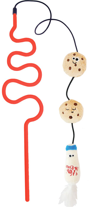 Milk N' Cookies Wacky Wand Cat Toy -   