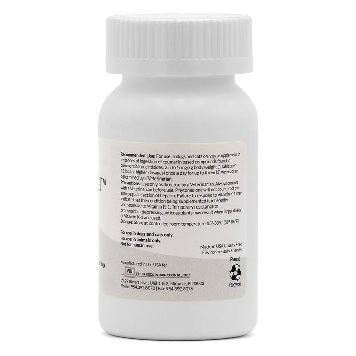Vitamin K1 Chewable Tablets for Cats & Dogs