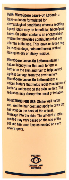 MicroSpore Leave-On Dermatological Lotion for Dogs, Cats, & Horses -   