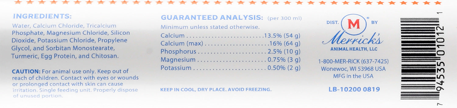 CMPK Gel Plus Mineral Supplement for Fresh Cows, 300 mL