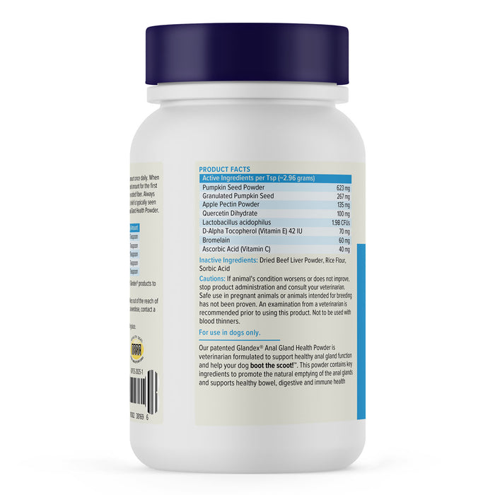 Glandex Anal Gland Health Powder for Dogs, Beef Flavored