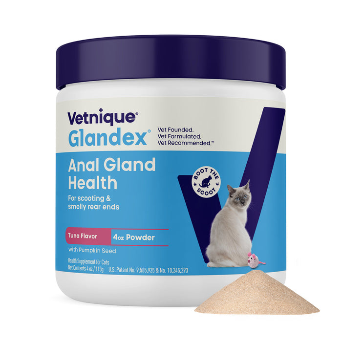 Glandex Anal Gland Health Powder for Cats, Tuna Flavor, 4.0 oz