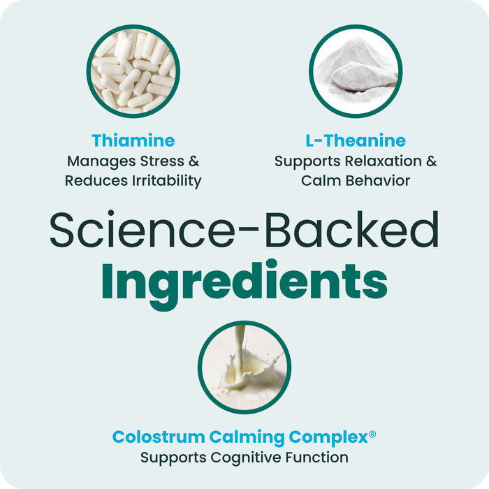 VetriScience Composure Long Lasting Calm & Confident Clinically Tested Chicken Flavored Chews with Ashwagandha, Calming & Anxiety Supplement for Dogs, 90 count Flavor Chicken