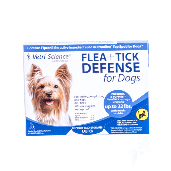 FLEA + TICK DEFENSE for Dogs (6 pack) - Flea & Tick Defense for Dogs, up to 22 lb  