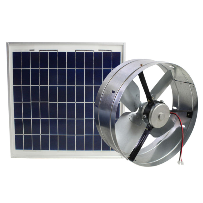 Solar Powered Gable Mount Ventilator, 13" -   