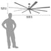 Indoor 6-Speed Ceiling Fan - 72"  