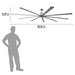 Indoor 6-Speed Ceiling Fan - 96"  