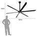 Maxx Air Indoor 6-Speed HVLS Ceiling Fan - Black  