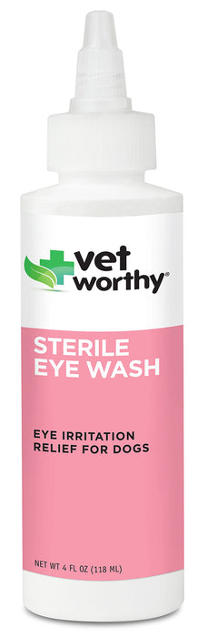 Vet Worthy Sterile Eye Wash for Dogs, 4 oz -   