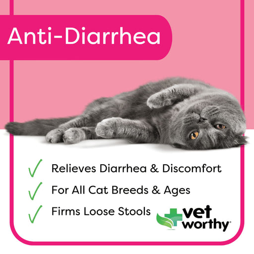 Vet Worthy Anti-Diarrhea for Cats, 4 oz -   