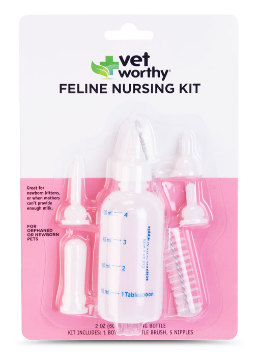 Vet Worthy 7 pc Nursing Kit for Orphaned & Newborn Kittens, 2 oz -   