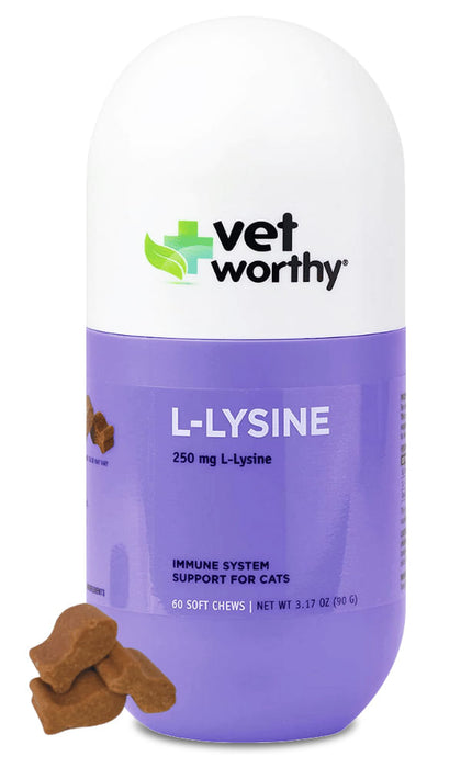 Vet Worthy L-Lysine Soft Chew for Cats, 60 ct -   