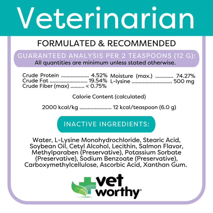 Vet Worthy L-Lysine Paw Gel for Cats, 500 mg/3 oz -   