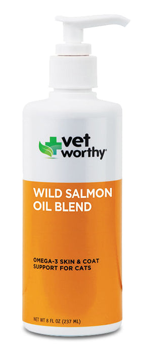 Vet Worthy Wild Alaskan Salmon Oil Blend for Cats, 8 oz -   