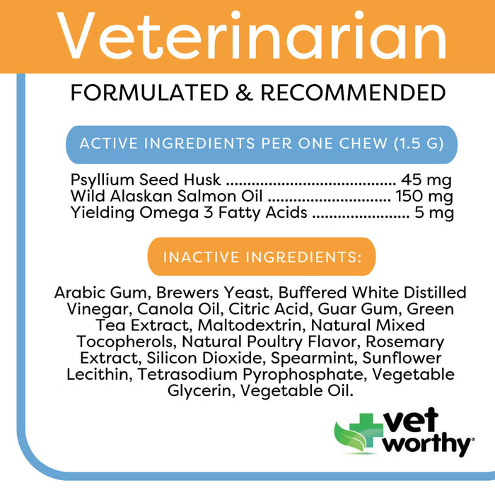 Vet Worthy Hairball Soft Chew Aid for Cats, 45 ct -   