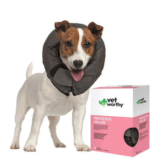 Vet Worthy Inflatable Collar, Black - Vet Worthy Inflatable Collar, Black, XS, up to 6"  