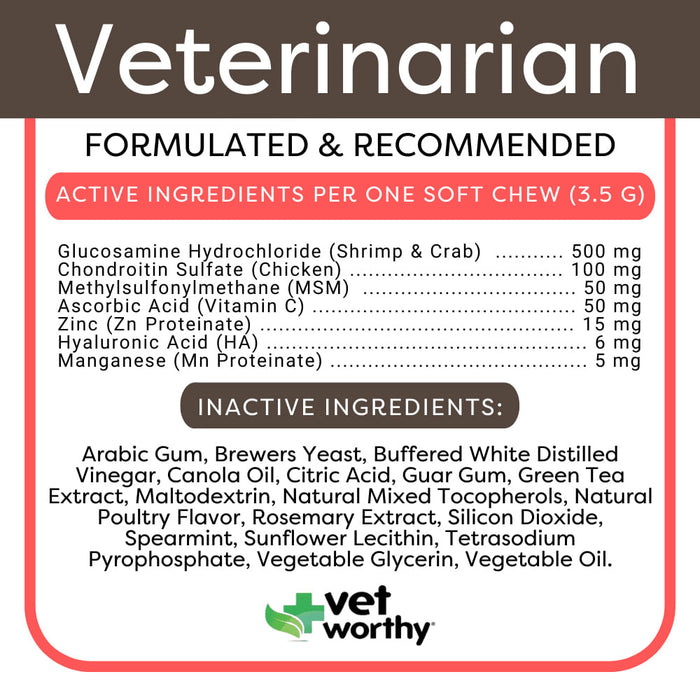 Vet Worthy Soft Chew Joint Support, 30 ct - Vet Worthy Level 1 Soft Chew Joint Support, 30 ct  