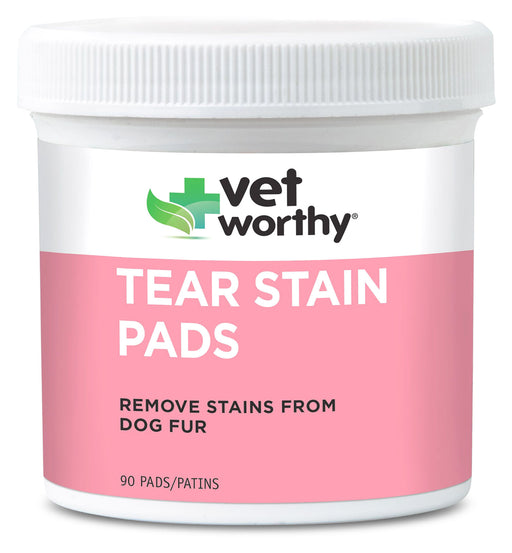 Vet Worthy Tear Stain Pads for Dogs, 90 ct -   