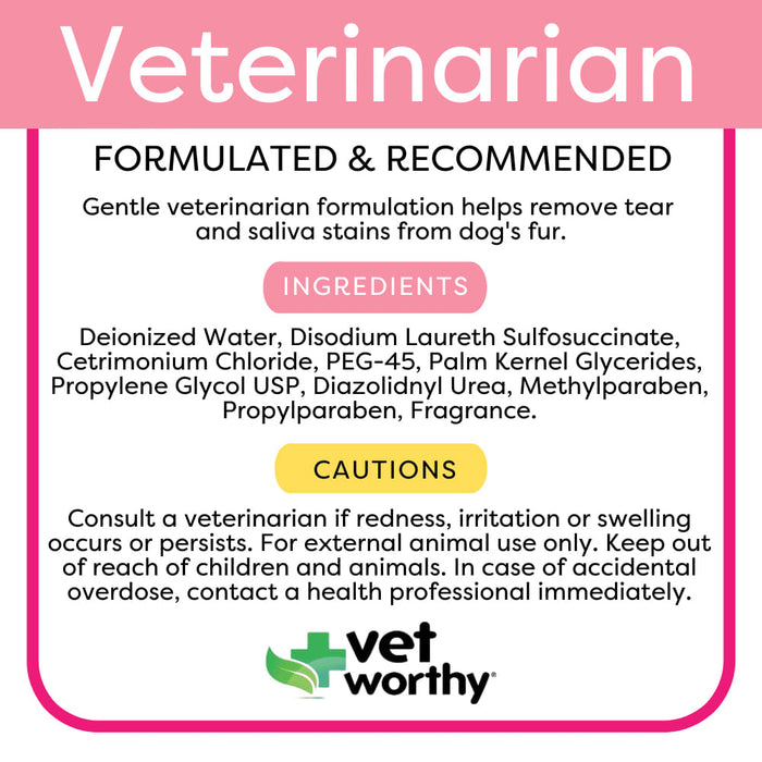 Vet Worthy Tear Stain Pads for Dogs, 90 ct -   