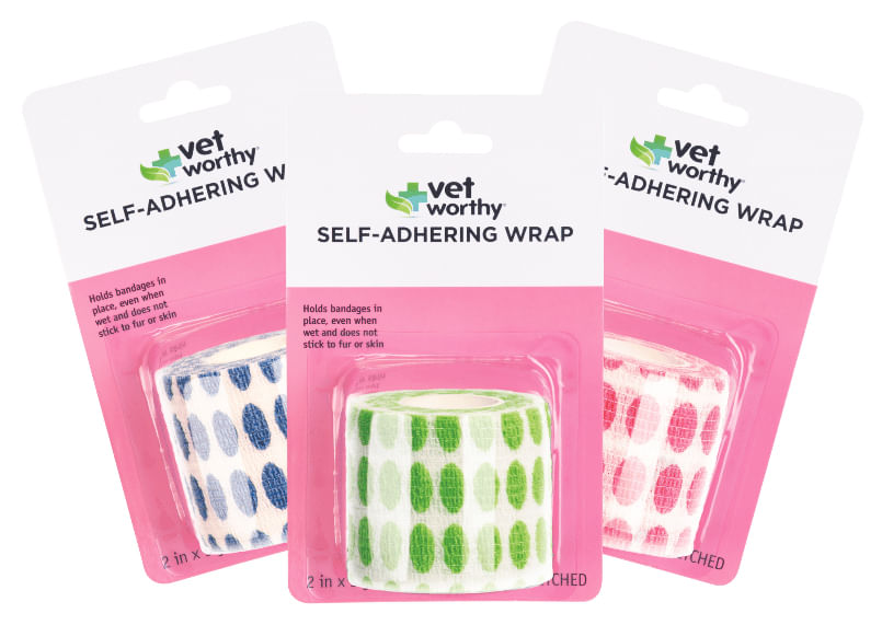 Vet Worthy Self-Adhering Wrap - Vet Worthy Self-Adhering Wrap, Polka Dots  