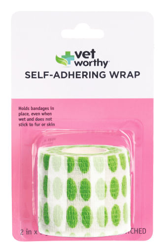 Vet Worthy Self-Adhering Wrap - Vet Worthy Self-Adhering Wrap, Polka Dots  