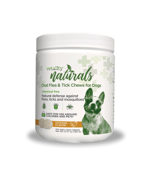 Vetality Naturals Oral Flea & Tick Chews for Dogs 120 ct - Chicken  